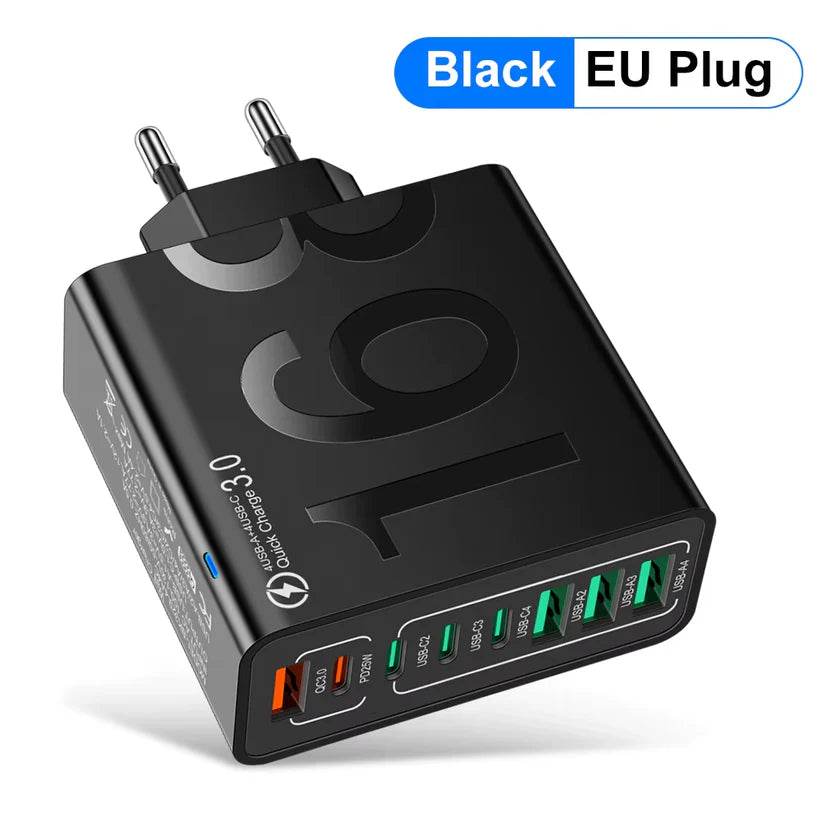 Cargador Inteligente 150W Multi Puertos con Carga Rápida