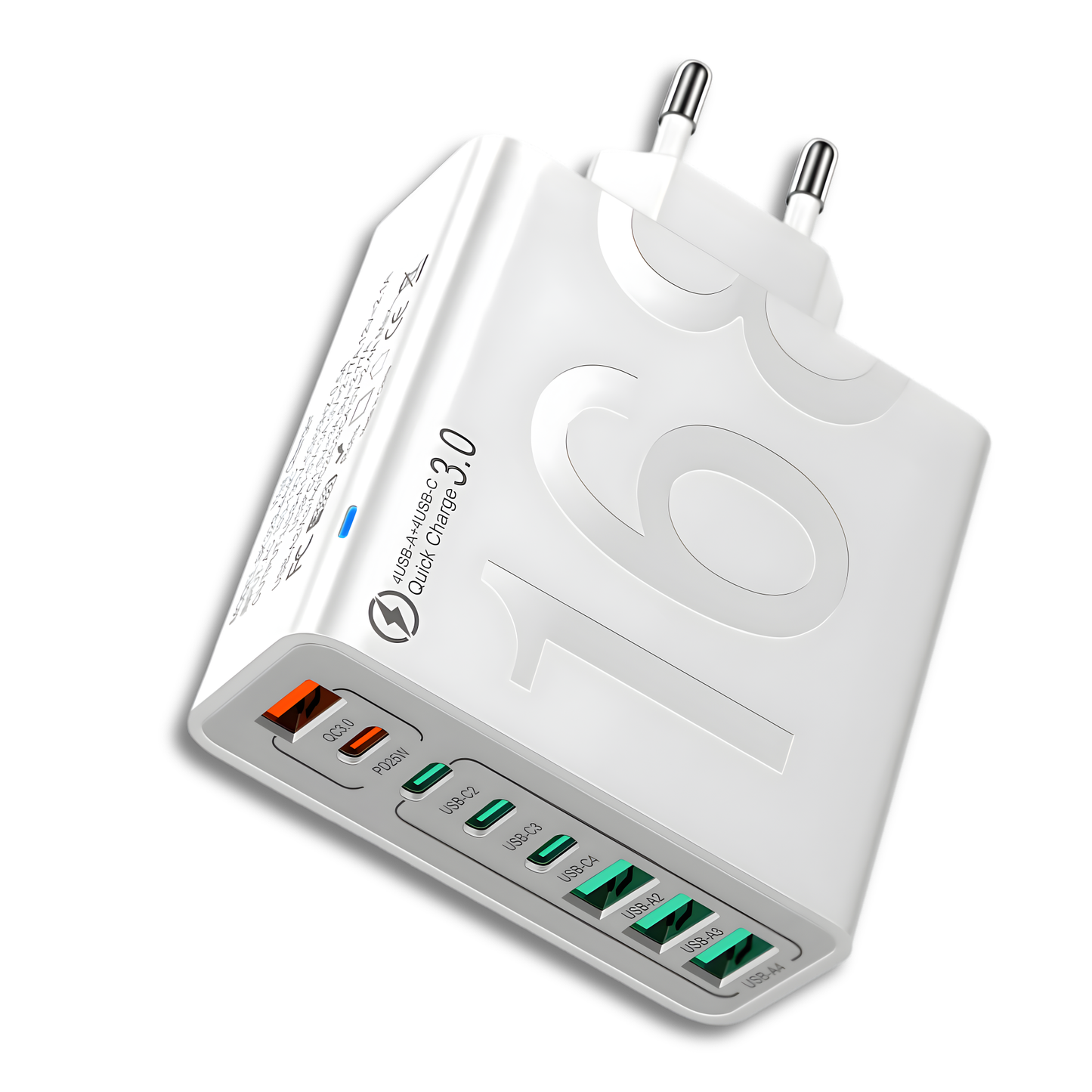 Cargador Inteligente 150W Multi Puertos con Carga Rápida